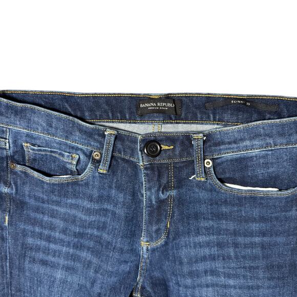 Banana Republic Women's Premium Denim Classic Mid Rise Skinny Jeans - Size 29 - Picture 3 of 8